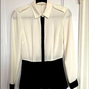 Rachel Roy Peplum Button Down Top